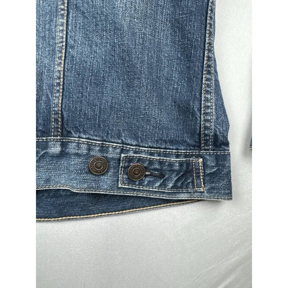 Levi's Denim Trucker Jacket 2XL Distressed Faded Blue Red Tab